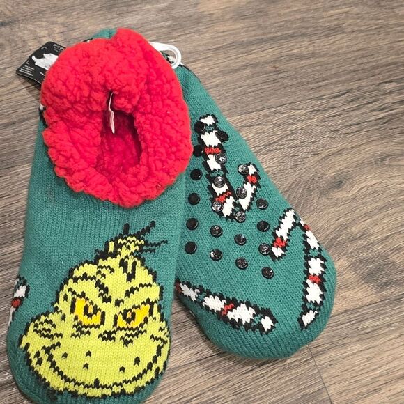 Bioworld Dr. Suess The Grinch Slipper Socks - Picture 2 of 3